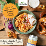 Herbaria Obazd är! bio 90g M-Dose – Bio-Gewürzmischung bayerischen Biergartenklassiker Obazda – för Brotaufstriche, Käsegerichte, Käsefondue – Raclette Gewürz - i nachhaltiger Aromaschutz-Dose