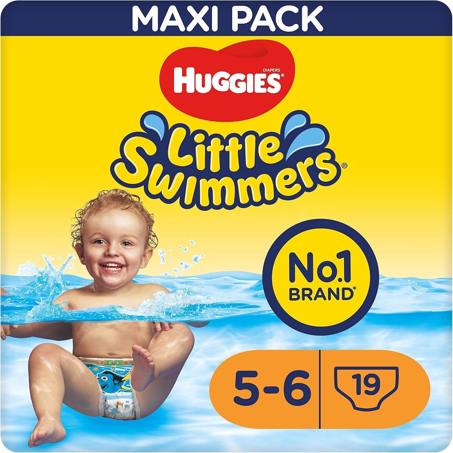 Huggies Little Swimmers storlek 5/6 simblöjor (12-18 kg), 1 förpackning med 19 stycken