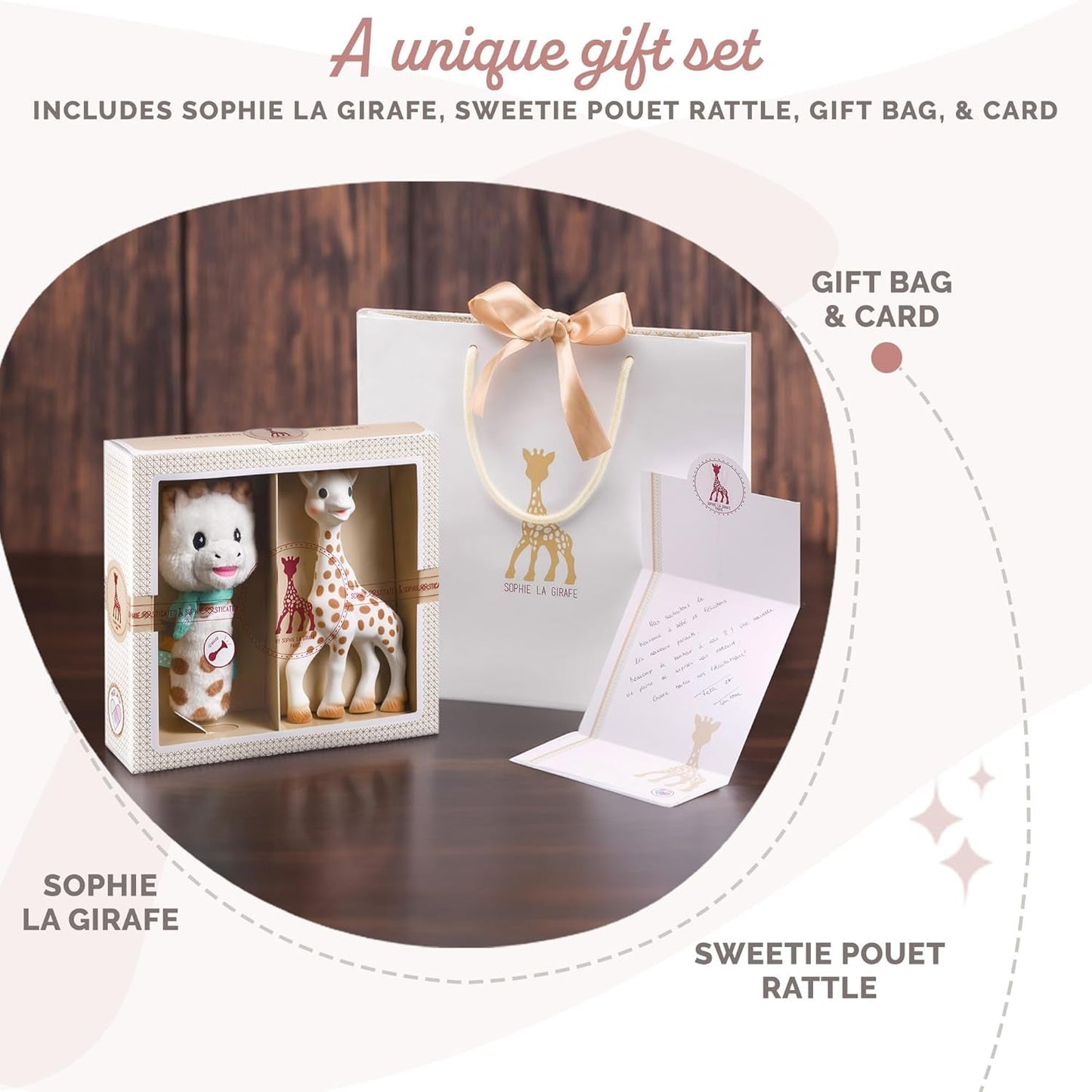 Sophie the giraffe födelsedagspresentset Sophiesticated rattling pouet 00012 Toys Bebe Naty Shop