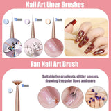 10 Stück Nagel-Art-Pinsel, Nagel-Gel-Nagellack-Malpinsel, Zeichenstift, Nagel-Liner-Pinsel Och Nagel-Dotting-Stift Für Gel-Nagellack, DIY, Maniküre, Salon Zu Hause