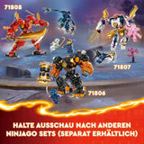 LEGO NINJAGO Kai's Fire Mech actionfigurleksak för barn med anpassningsbar röd mekfigur Ninjaset 4 figurer inklusive Kai och Zane Present för 7-åriga pojkar och flickor 71808 Byggset Beuche den LEGO-Store
