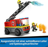 LEGO City Fire Ladder Truck - Leksaksbrandbil med 2 brandmansminifigurer för pojkar och flickor från 4 år - pedagogisk leksak - present till förskolebarn 60463 Byggset Besuche den LEGO-Store