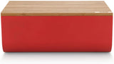 Alessi Mattina BG03 R - Rostfri brödkorg med epoxiharts och bambuträ, röd Matförvaringslådor Naty Shop