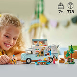 LEGO Friends husvagn, rollspelsbyggsats med leksakskaravan, present till tjejer från 7 år och uppåt, kreativ lekset med 3 minifigurer och illerdjursfigur 42663 Byggset Besuche den LEGO-Store