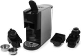 Princess 4 i 1 multikapsel espressomaskin - 1450 watt, kapslar, kapslar, malet kaffe, BPA-fri, 249450, 01.249450.01.001, svart, silver