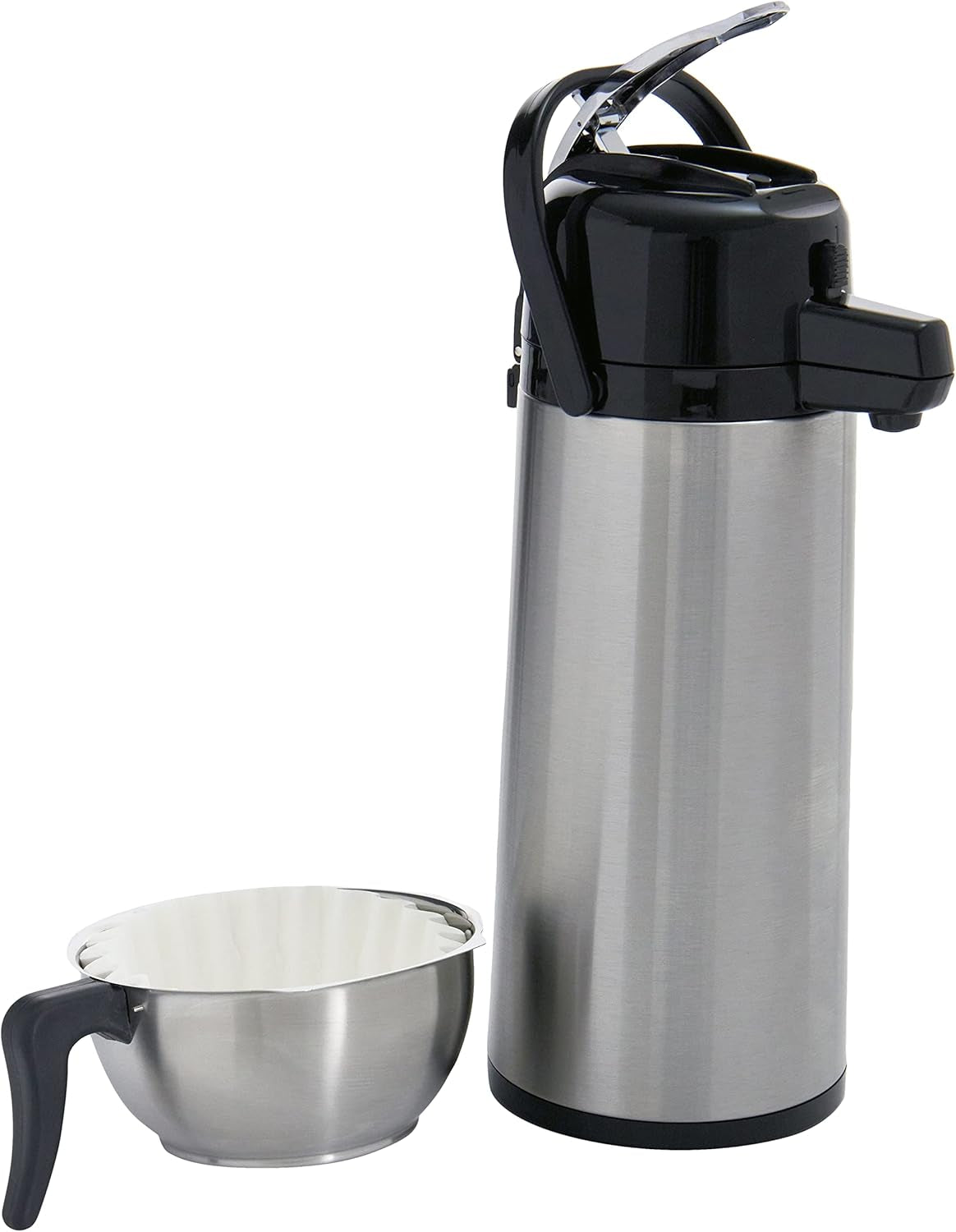 Saro espressomaskin, inklusive karaff med isolerad rostfri pump – 2,2 l – förberedelsetid ca. 5–6 min – skydd vid körning utan vatten – 2,069 kW – modell THERMO 24