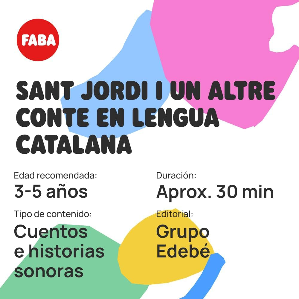 Sonoro de - Sant Jordi i un altre Conte - Berättelser och ljudhistorier - leksak, pedagogiskt innehåll, på katalanska, för flickor och pojkar från 4 till 6 år Bebe Naty Shop Toys