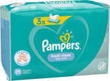 Pampers Fresh Clean Baby Wipes 81688041, 3x52 delar, (babyservetter, plastpåse, flicka/pojke, turkos, vit, Tyskland, 896,7 g)