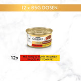 Gourmet Gold Délicatesse en sås nötkött och kyckling våt kattmat, förpackning om 12 (12 x 85 g)