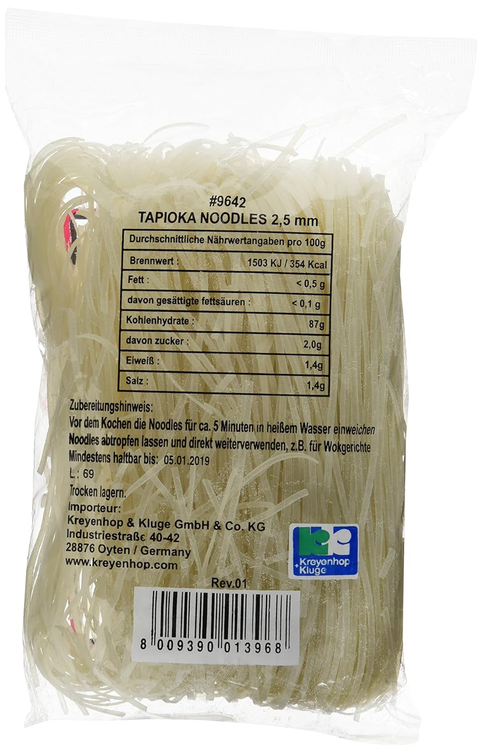 Risnudlar med tapioka 2,5 mm (Huû tieáu nam vang) (1 x 400 g)
