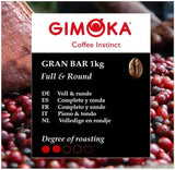 Gimoka Gran Bar kaffebönor, rika och krämiga, 1 kg, 10-pack, + nyckelring