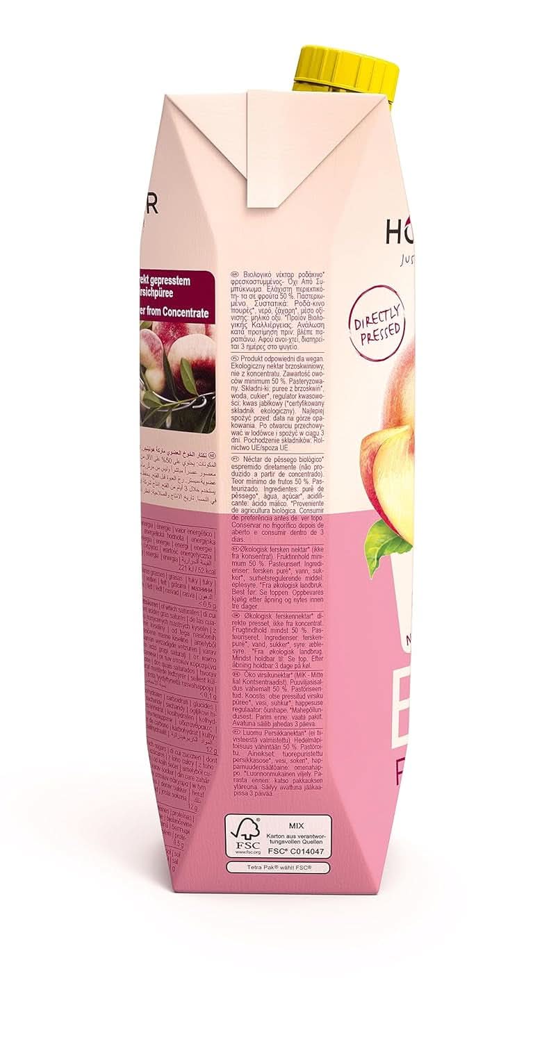 BIO Peach, 1 liter Alkoholfria drycker Naty Shop