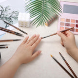 10 Stück Nailart Pinsel Set, Braun Nail Art Borstar Nailart Design Pinsel Nageldesign Pinselfür Gelnägelfür Heimwerker Maniküre Salon Zuhause Nailpinsel Set