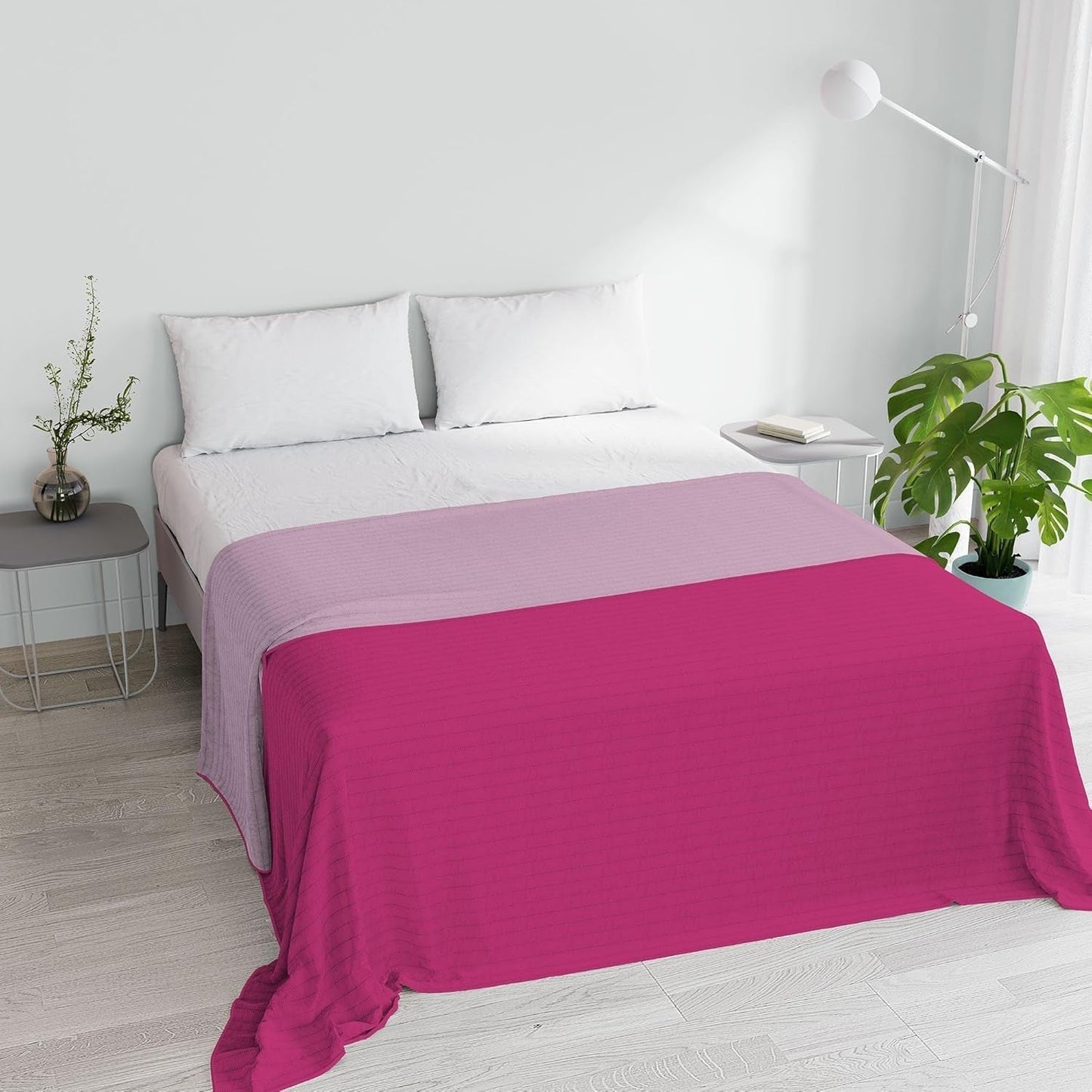 Orange/Rost Mikrofiber sommartäcke för dubbelsäng 250 X 250 Cm Täcken och täcken Naty Shop Lilac/Fuchsia Matrimonial 250X250Cm