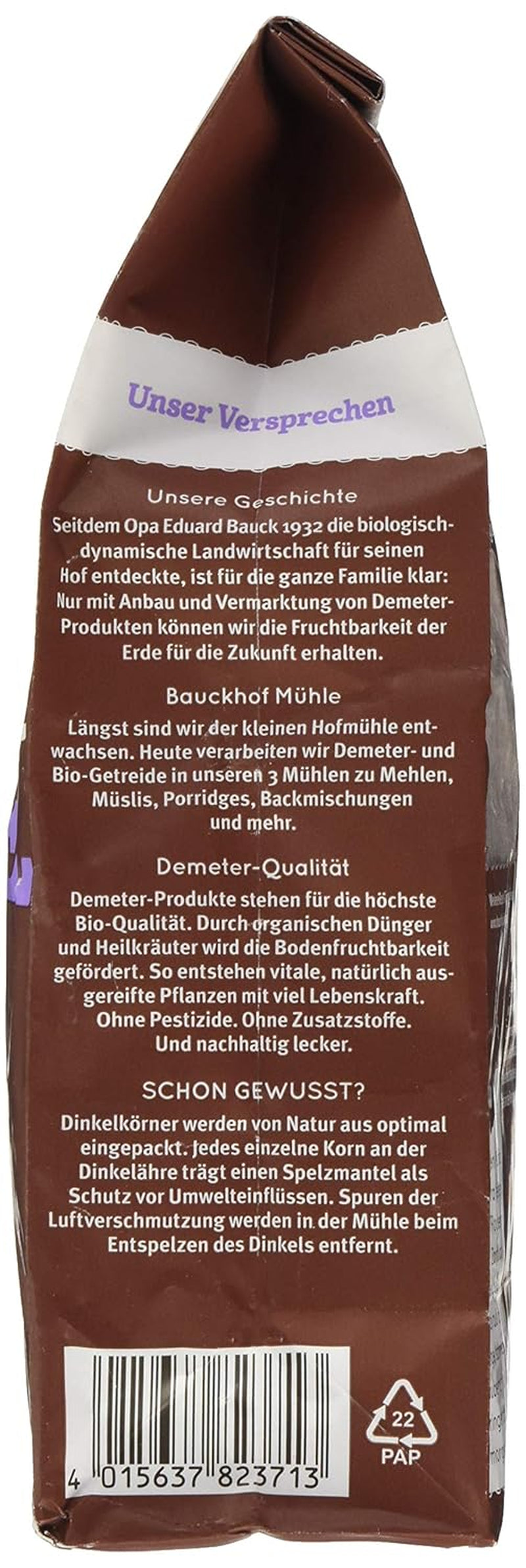 Bauck HOF Dinkelmüsli Schokozart, 425G (1Er Pack) Spannmål Naty Shop