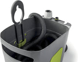 GF SRL, Aquapop Grey Pro 15, självförlängande flätad slang Tillverkad i Italien, med styv plastbehållare, ergonomisk mini trädgårdsspruta, trädgårdsbevattningsanslutningar, mörkgrå