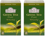Ahmad Tea - Grönt te - Smakförseglade individuellt förpackade tepåsar med 2 g te per portion - 20 bandade tepåsar (paket med 2)