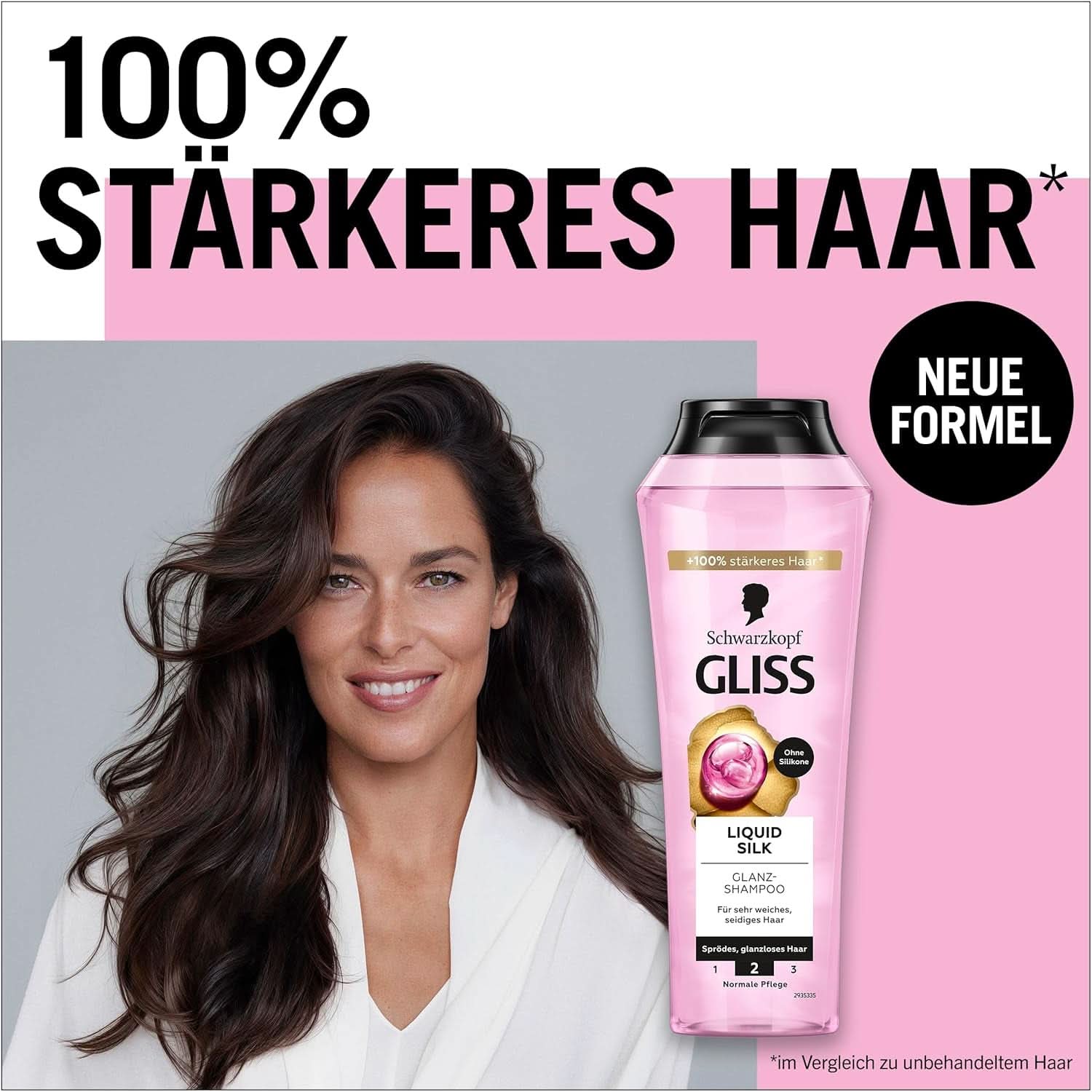 Gliss Shampoo Liquid Silk (250 ml), för ömtåligt och tråkigt hår Dusch och bad Naty Shop