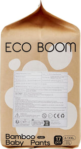 ECO BOOM Bamboo babyblöjor - storlek 6 (20 kg), växtbaserade Pull-Up blöjor (17 st) - Ekologiskt premium, parfymfritt, hudvänligt, superabsorberande
