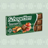 Schogetten Vinterutgåva med mogna äpplen I Chokladkaka 100g I med mjölkchoklad och i bekväma enskilda bitar