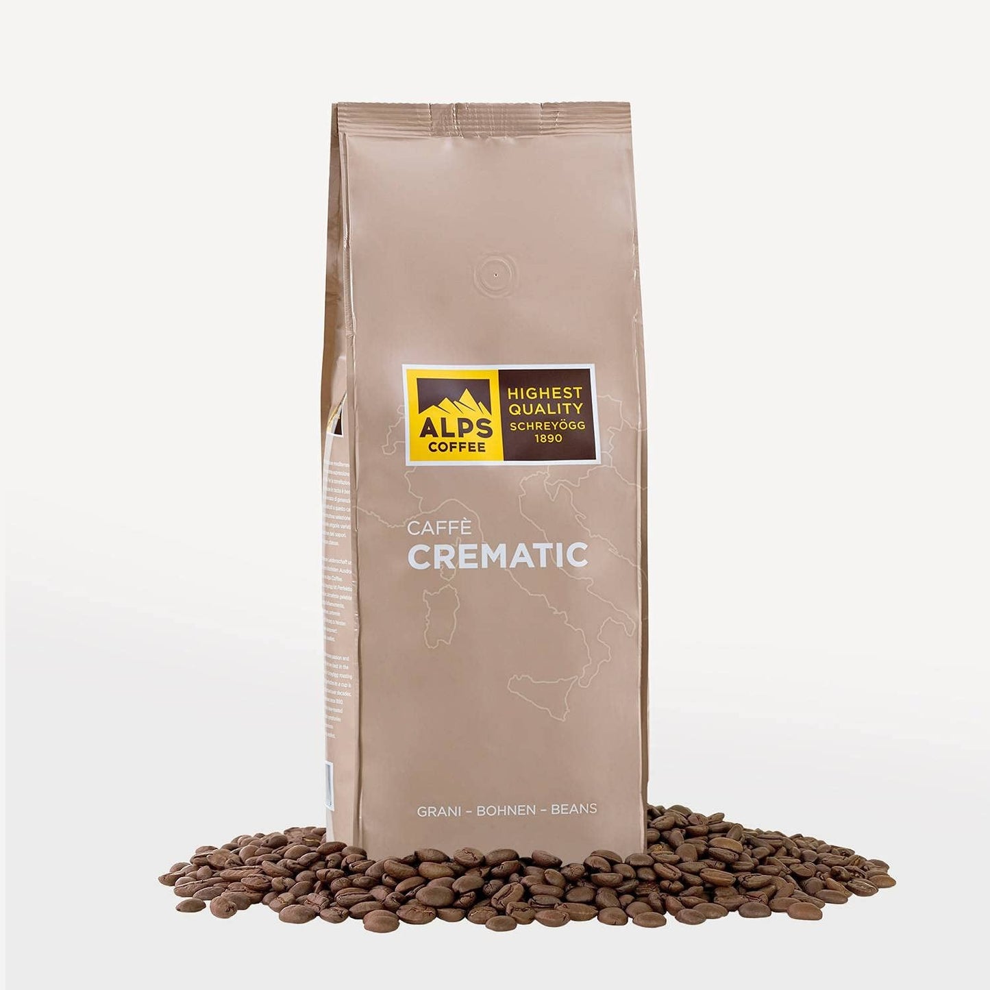 Krämiga kaffebönor, 1 paket (1 x 1 kg)