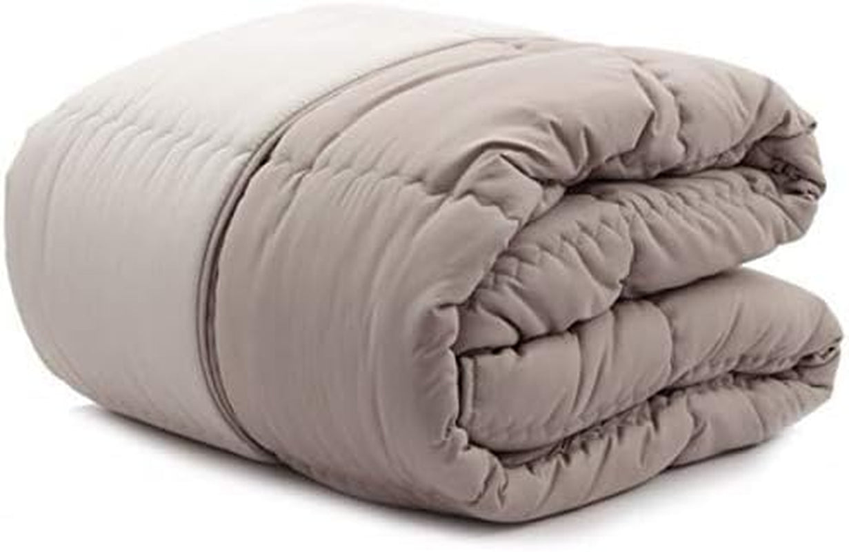 Caleffi modernt täcke, mikrofiber, taupe, dubbelsäng Naty Shop täcken och täcken