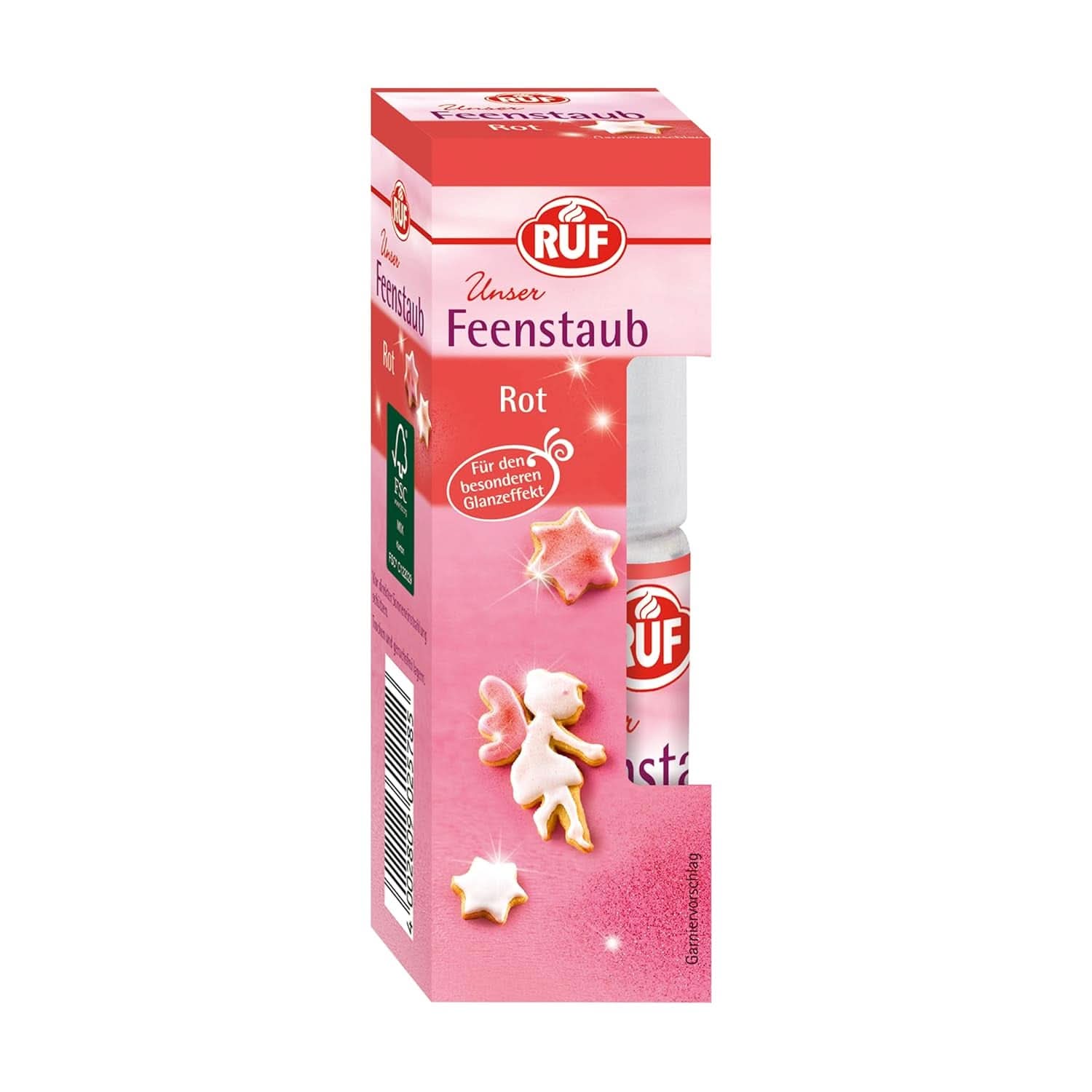 RUF Fairy Dust ätbart glitterdamm i en pumpsprayflaska 10 gram strössel Naty Shop Rosa 10 gram