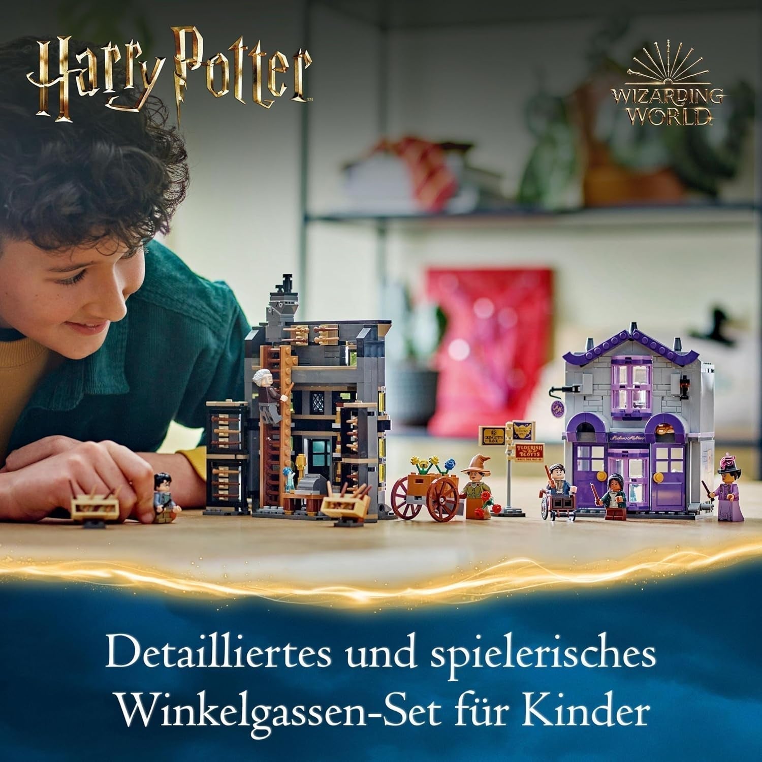 LEGO Harry Potter Ollivanders & Madam Malkins kostymer, Lands Of Diagon Alley, Lekset för barn, Trollkarlsleksaker, Fantasypresenter för tjejer, pojkar och fans från 8 år 76439 Byggset Besuche den LEGO-Store