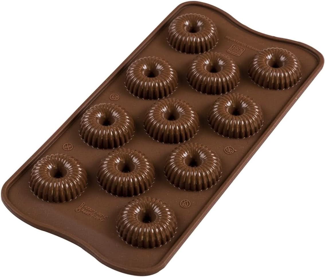 Silikomart 199384, 3D-form för chokladflamma kök Naty Shop Spirals