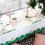 Paket med 20 tropiska våtservetter | Gröna pappersservetter med Palm Leaf Design | Engångsservis för barnfest, safarifest, djungel, dinosaurie, sommar, hawaiiskt tema