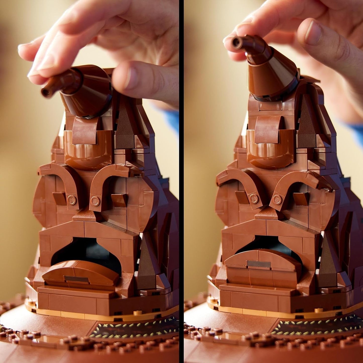 LEGO Harry Potter Talking Hat Hogwarts Modell Vuxen Film Present till Kvinnor Män Mamma Pappa Med 31 slumpmässiga ljudkombinationer Sorterar in dig i ditt Hogwarts-hus 76429 Byggset Besuche den LEGO-Store