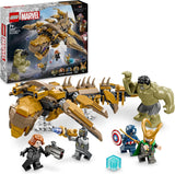 LEGO Marvel Avengers vs. Leviathan byggleksaksset med Hulk och Captain America, Loki, Black Widow och Chitauri minifigurer, Avengers lekset för pojkar och flickor 7+ 76290 Byggset Besuche den LEGO-Store Standardtitel