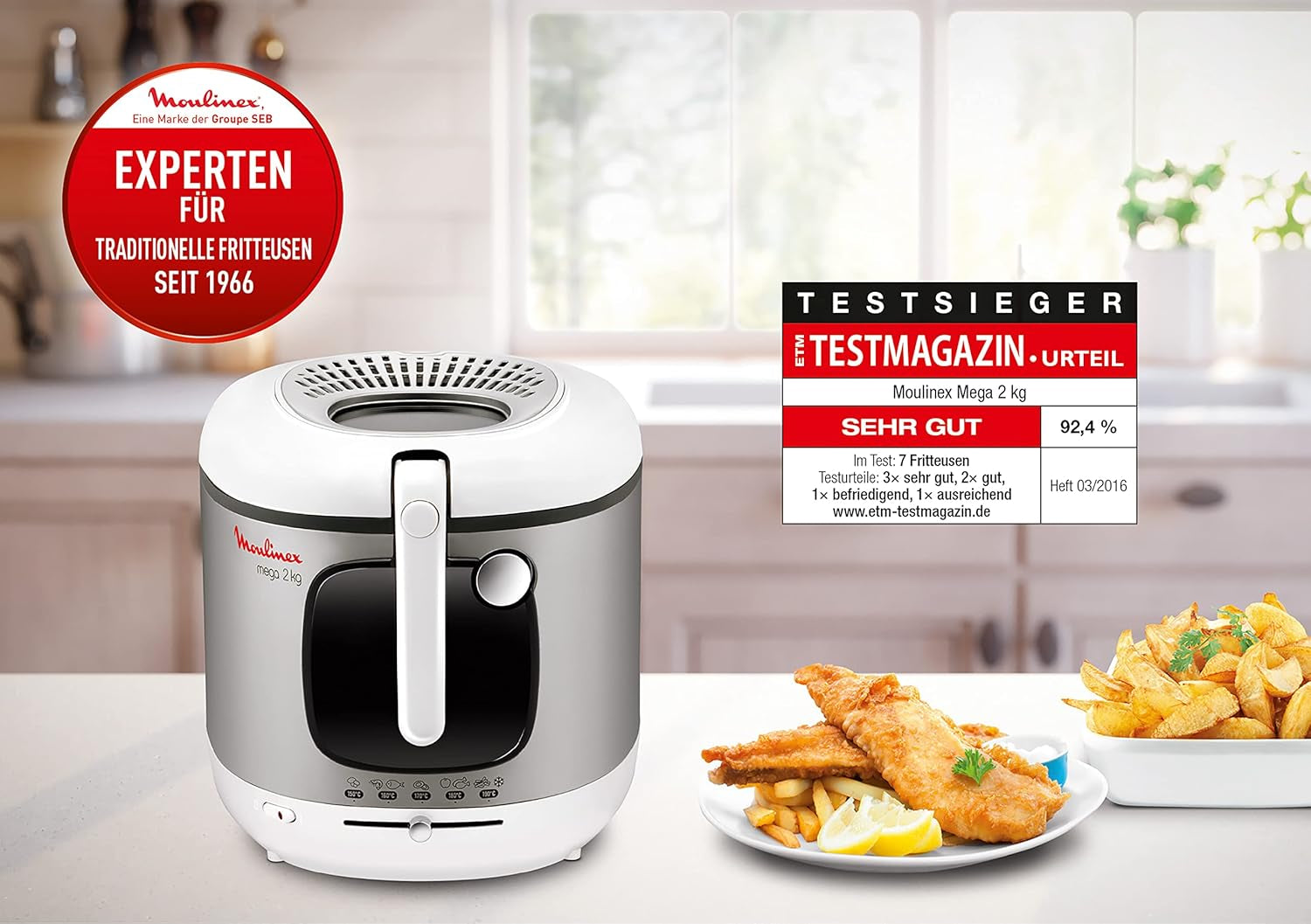 Fritös AM4800 Mega 2Kg, oljefritös, luktfilter, 1800 W Hushållsapparater Naty Shop