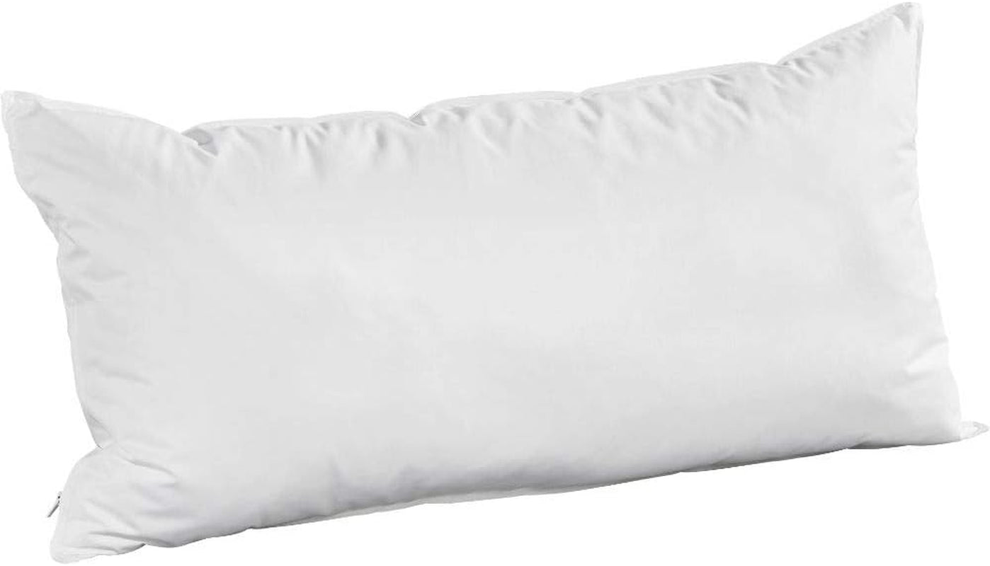 Badenia Trendline Comfort kudde med bomullsöverdrag, 40 X 80 cm, vit, Oeko-Tex certifierad, tillverkad enligt tysk kvalitetsstandard Naty Shop standardkuddar 40 X 80