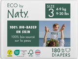 Eco-blöjor Eco från Naty Baby Eco-blöjor - ekologiska förstklassiga blöjor, miljövänliga, gjorda av växtbaserade material, idealiska för känslig babyhud (storlek 5 - 80 st)