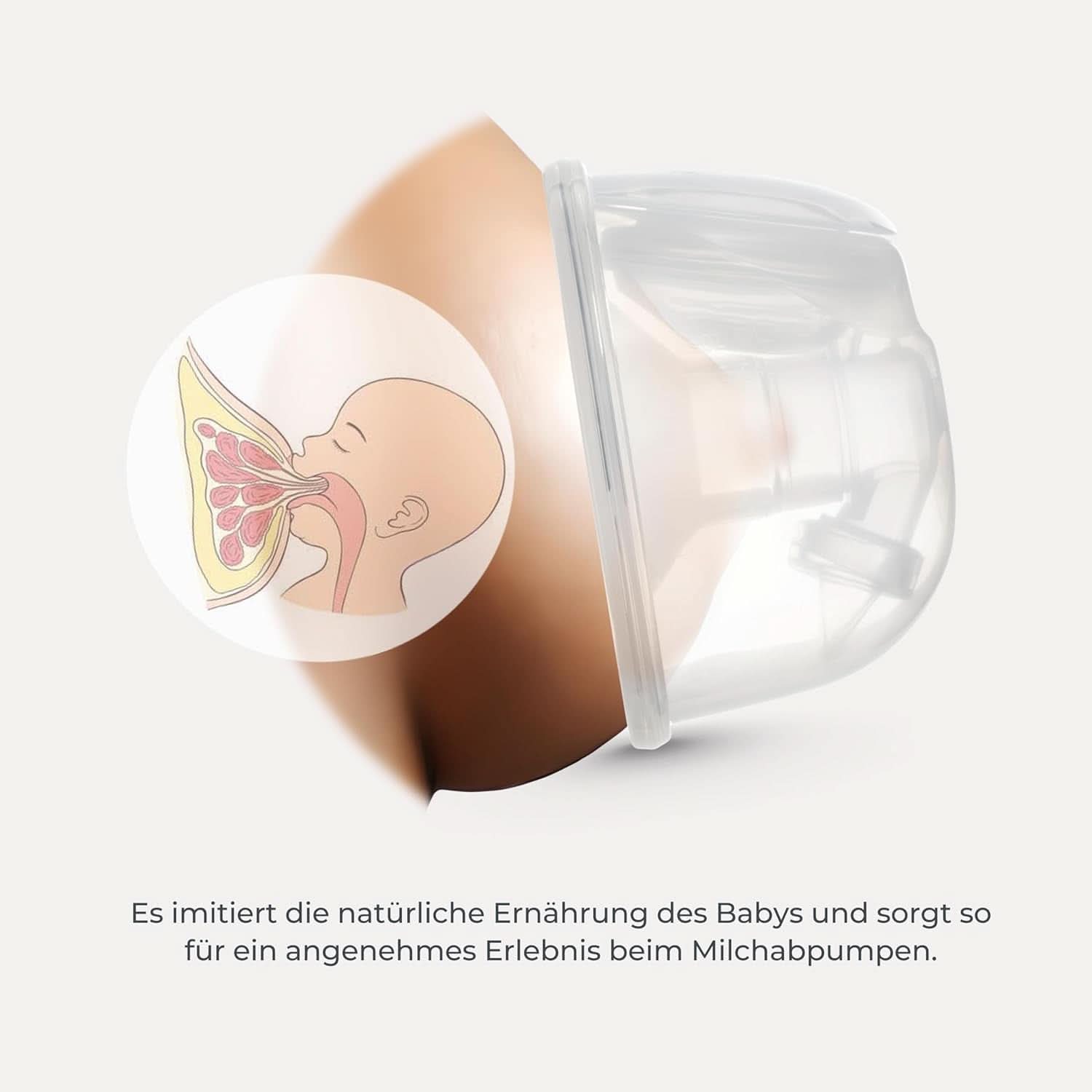 Nuvita Materno Smart Wear 1287W - Hands-free bärbar elektrisk bröstpump - 3-fas teknologi, anpassningsbar, portabel, dubbel bröstpump konverteringssats tillgängligt Tillbehör Mat och amning Bebe Naty Shop