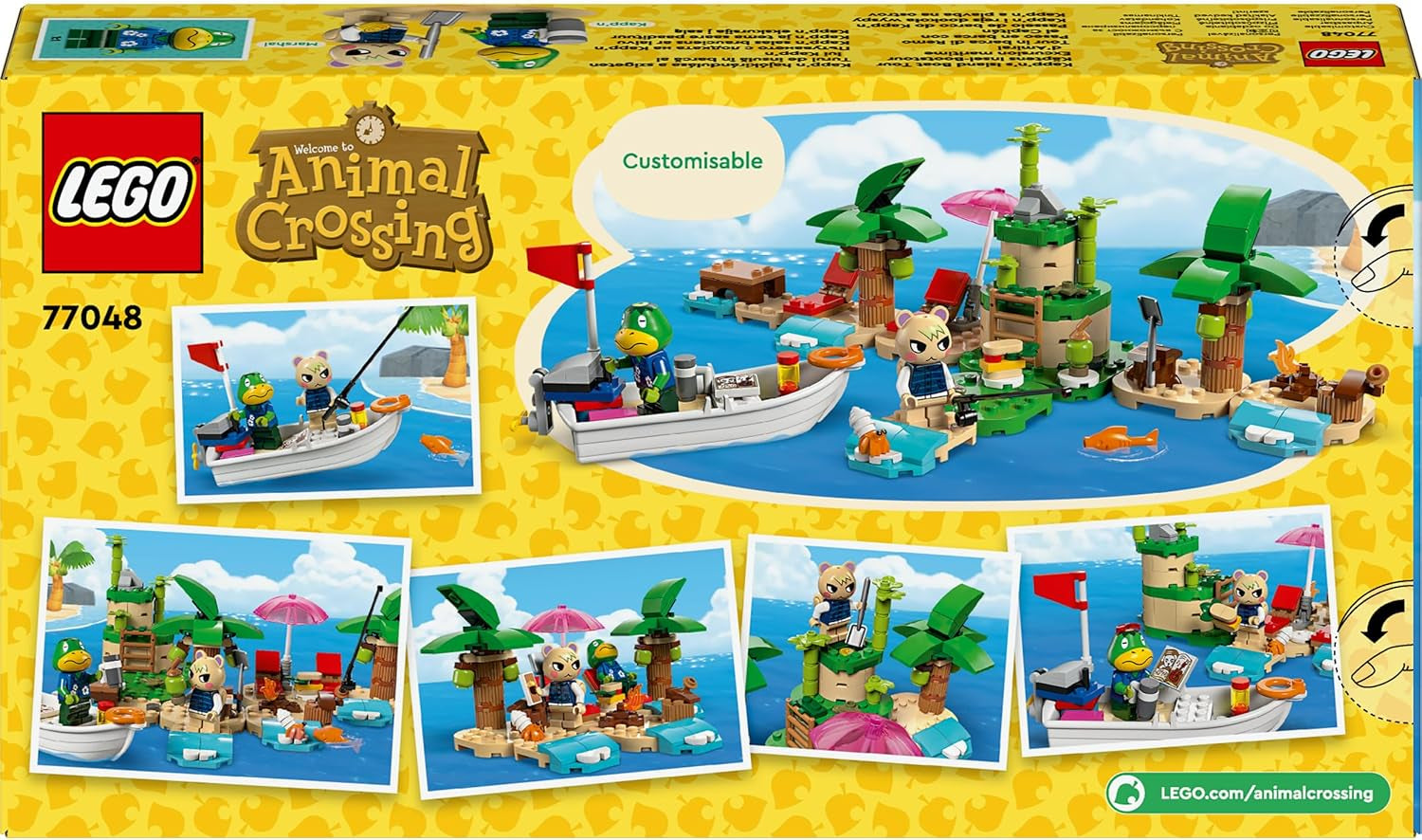 LEGO Animal Crossing Käptens Island Boat Tour, kreativ leksak för barn med 2 minifigurer från tv-spelsserien inklusive Huschke, present till flickor och pojkar från 6 år 77048 Byggset Besuche den LEGO-Store