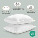 HARBOREST Sovsängskudde, 2 delar, lyxig plysch, alternativ kudde, bra för sido- och ryggsyllar, hotellkollektion, kudde, standard/queen size, 50,8 x 66 cm Naty Shop standardkuddar