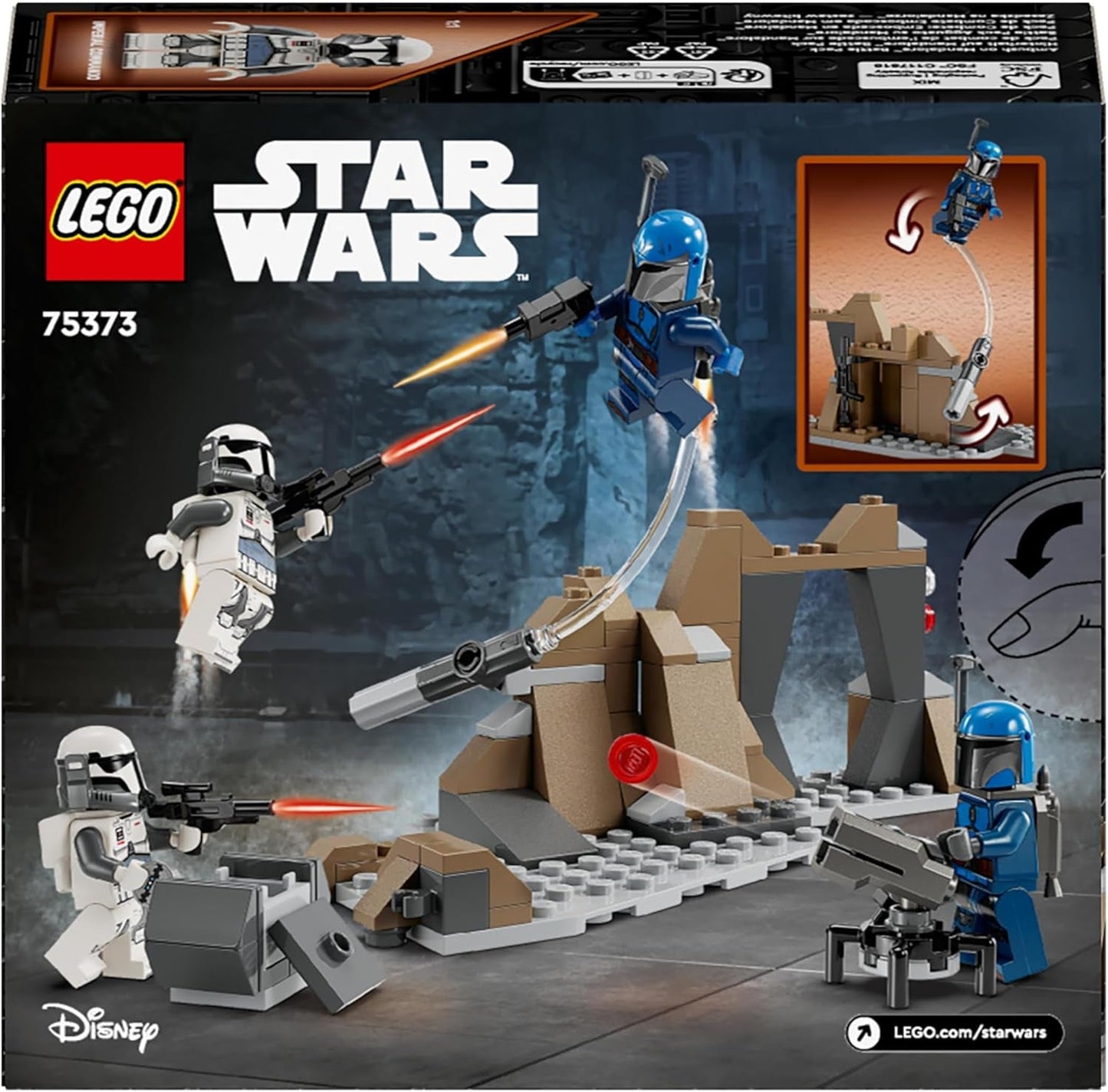 LEGO Star Wars: Mandalorian Ambush on Mandalore Battle Pack, äventyrsbyggande leksak för barn, Collectible Action Set, presentidé för pojkar och flickor 75373 Byggset Besuche den LEGO-Store
