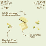 Schogetten Vit Pistasch | Vit choklad med pistagekrämfyllning | 100 g | Bekvämt portionerad (paket med 3)