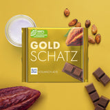 Ritter Sport - Gold Treasure - 11 x 250g, Fin mjölkchoklad med karamellbitar, Klassisk choklad att dela med vänner, 11 barer x 250g