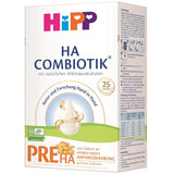 HiPP PRE HA Combiotik (4 x 600 g), hydrolyserad mjölkpulverformel för spädbarn från födseln, med naturliga mjölksyrakulturer, för känsliga immunsystem