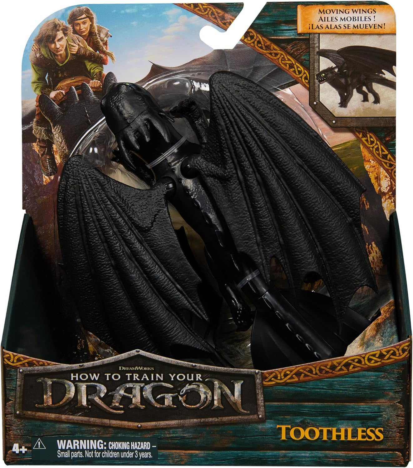 Dreamworks Så tränar du din drake 22 cm Längd Basic Dragon Tandlös figurleksak för barn 4+ Actionfigurer Naty Shop