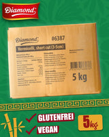 DIAMOND glasnudlar, korta mungbönor stärkelse glasnudlar, naturligt veganska och glutenfria - 1 x 5 kg