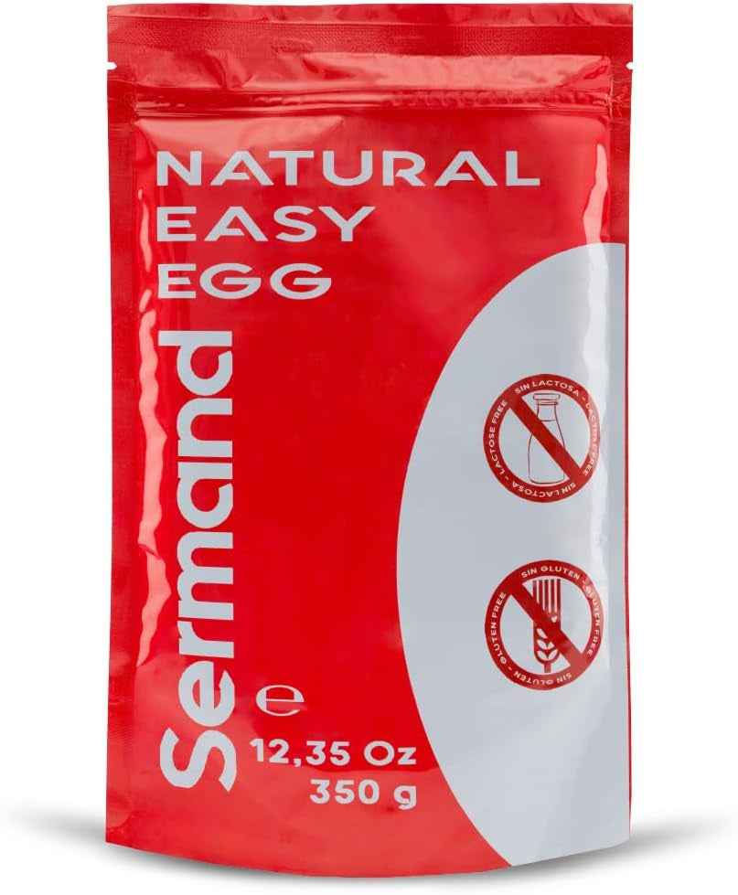 Eiklarpulver (350g) | Getrocknetes Eiklar Pulver | Eialbumin für Backen & Kochen | Ohne Zusatztoffe | Laktosfri Zip-Bag-förpackning