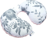 Medi Partners Baby Nackkudde Nackstöd 100 % Bomull / Minky Baby Nackkudde för bilvagn Resor Sömn Nackkudde Snooze Roll (REH med Grå Minky) Cervikala ortopediska kuddar Naty Shop Berry med Pink Minky