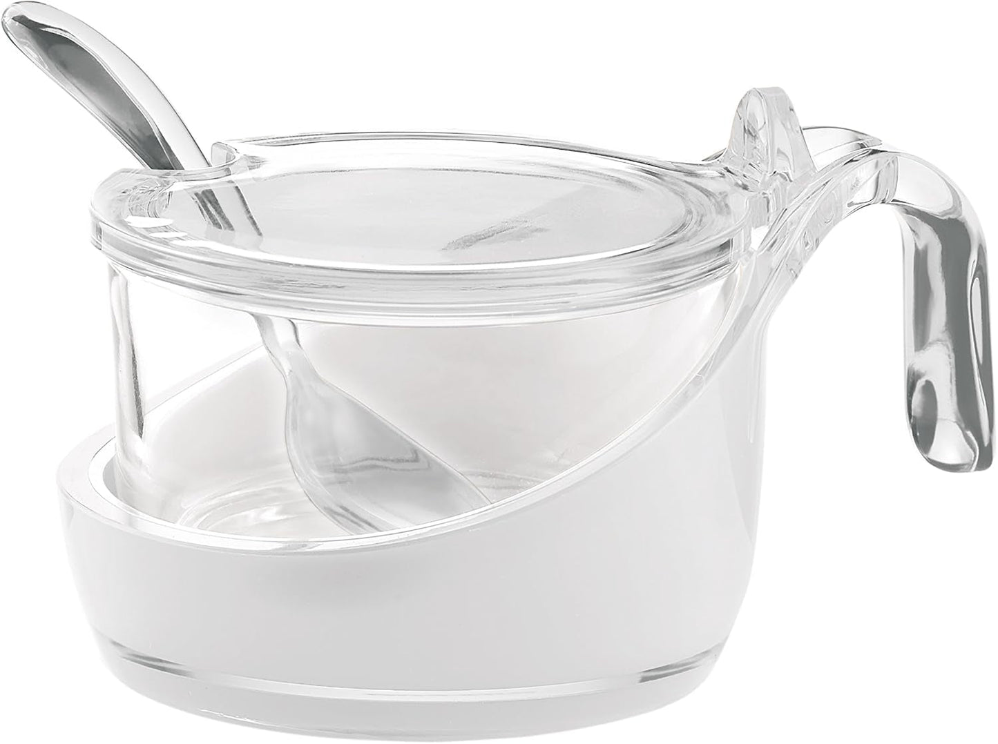 Guzzini - Glam/Vintage, Ostlåda, Burkar med sylt, Shaker med sked - Transparent, 13,8 x 10 x h8 cm - 24890000