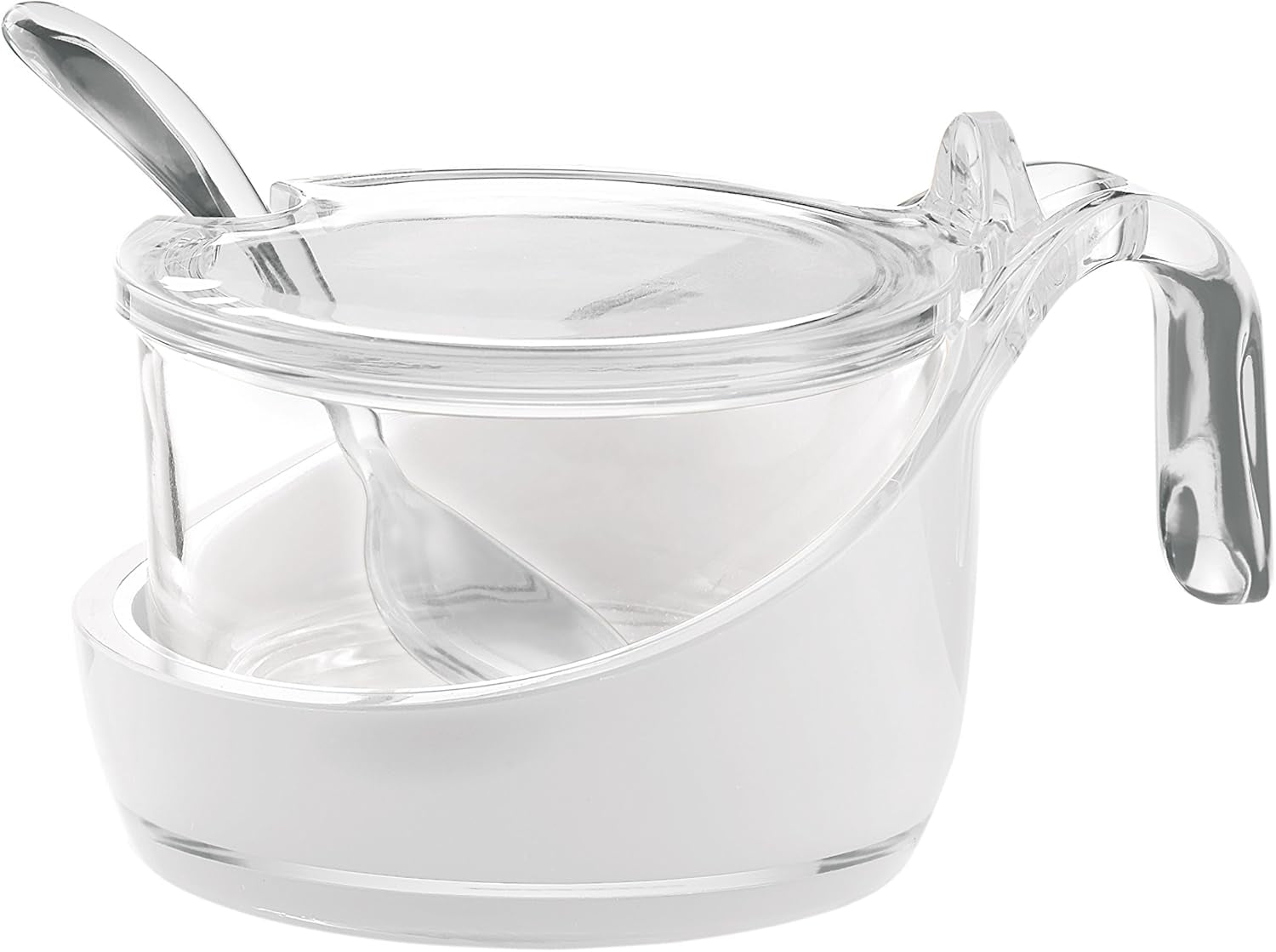 Guzzini - Glam/Vintage, Ostlåda, Burkar med sylt, Shaker med sked - Transparent, 13,8 x 10 x h8 cm - 24890000