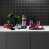 Russell Hobbs Mixer [Multifunktions- Standmixer] Nutriboost (inkl. 5 Bpa-Freie Und Spülmaschinengeeignete Behälter + Deckel, 22 000 U/Min, 0,9 Ps-Motor) Elektrisk, Smoothie-Maker 23180-56 Kitchen Naty Shop