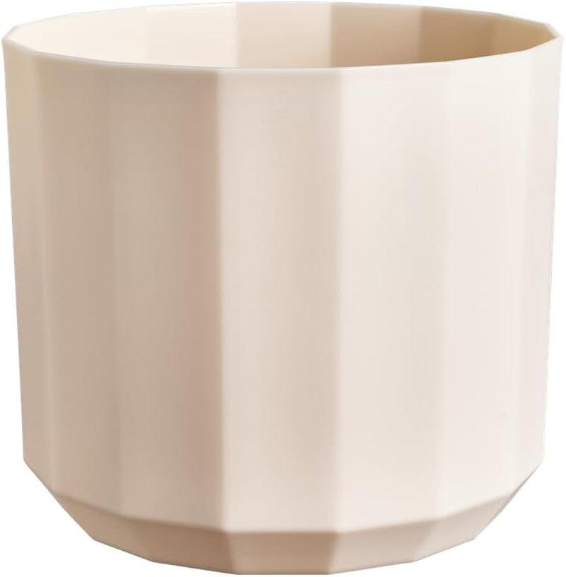 Rund kruka elho Facet 23cm - för inomhusbruk - 100% återvunnen plast - Ø 22,7 x H 20,4 cm - Rosa/Mandelrosa